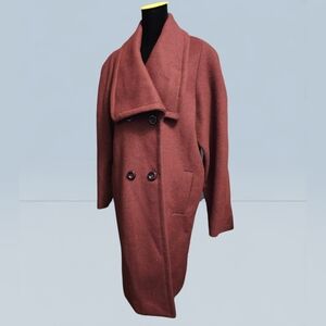 Jones New York Classic Rust Color Wool Coat Size 8